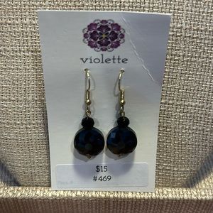 Unique Vintage Beaded Earrings #469 Handmade by Violette Grace